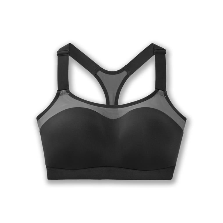 Brooks Womens Dare Racerback Running Bra - Asphalt/DarkGey (830562-QKY)